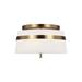 Visual Comfort Studio Collection Alexa Hampton Cordtlandt 14 Inch 3 Light Semi Flush Mount - AF1143BBS