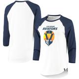 Women's Under Armour Navy/White Las Vegas Aviators Three-Quarter Sleeve Baseball T-Shirt
