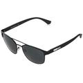 Emporio Armani Men's 0EA2093 Sunglasses, Matte Black/Grey, 57/18/145