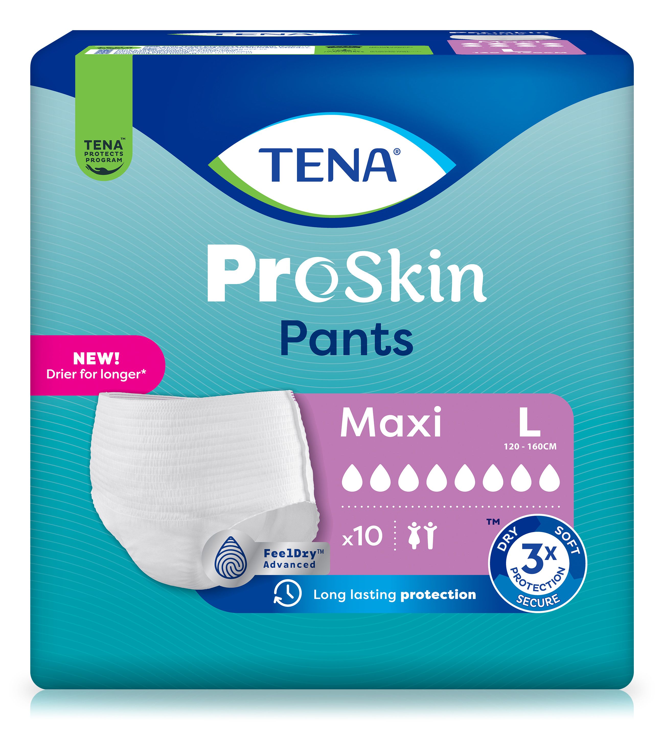 Tena Pants Maxi L bei Inkontinenz 4x10 St Einlagen Image