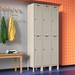 Hallowell ValueMax 2 Tier 3 Wide Locker Metal in Gray/White | 78 H x 36 W in | Wayfair UH3258-2A-PT