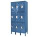 Hallowell Premium 3 - Tier 9 - Section 3" Wide Locker Metal in Blue/White | 78 H x 36 W x 15 D in | Wayfair U3258-3A-MB