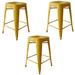 Williston Forge Winthrop Bar & Counter Stool Metal in Yellow | 24 H x 16 W x 16 D in | Wayfair 41CB9D57133E4EDD8513B34C5AC50C2E