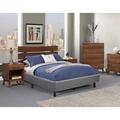 Home by Hollywood Enforce Platform Base Bed Frame Metal in Brown | 14 H x 38 W x 80 D in | Wayfair EPB3430TXL