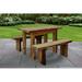 Loon Peak® Raphael 3 Piece Outdoor Dining Set Wood in Brown | 25" W x 94" L x 30" H | Wayfair 5B30AC9FB5DF4F7981586600B1DC5288