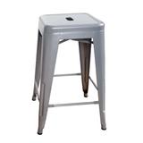 Williston Forge Winthrop Bar & Counter Stool Metal in Gray | 24 H x 16 W x 16 D in | Wayfair 747F284851D44AB680737639178B686F