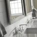 Delta Deluxe Modern Beveled Bathroom/Vanity Mirror, Glass in Gray | 32.64 H x 23.03 W x 2.17 D in | Wayfair AFMRS2-NDT-R