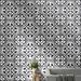 Moroccan Mosaic Casa 8" x 8" Cement Patterned Wall & Floor Tile Cement in Black | 8 H x 8 W x 0.5 D in | Wayfair CTP33-06