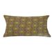 World Menagerie Holmstrom Cotton Lumbar Pillow Polyester/Polyfill/Down/Feather/Cotton in Green | 12 H x 20 W x 6 D in | Wayfair