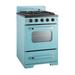 Unique Appliances Classic Retro 24" 4 burner 2.9 cu. ft. Freestanding Gas Range w/ Convection Oven in Blue | 41.75 H x 24 W x 29.5 D in | Wayfair