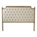 One Allium Way® Bodil Panel Headboard Upholstered/Wood & Upholstered/Linen in White | 54 H x 84 W x 2.75 D in | Wayfair