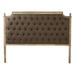 One Allium Way® Bodil Panel Headboard Upholstered/Wood & Upholstered/Linen in Brown | 54 H x 84 W x 2.75 D in | Wayfair