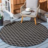 Black/White 63 x 0.25 in Area Rug - Winston Porter Herefordshire Geometric Handmade Black/Beige Indoor/Outdoor Area Rug, | 63 W x 0.25 D in | Wayfair