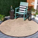 Black 63 x 0.25 in Area Rug - Winston Porter Rhinebeck Floral Sand/Indoor/Outdoor Area Rug | 63 W x 0.25 D in | Wayfair WNPR3768 39827097