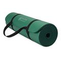 Gaiam Essentials, dicke Yogamatte, Fitness- und Trainingsmatte mit leicht zu verwendendem Yogamatten-Tragegurt, 183 cm L x 61 cm B x 1 cm dick, Grün