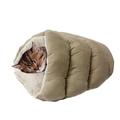 SPOT Cuddle Cave Hundebett für Katzen und kleine Hunde, beruhigendes und gemütliches Schlafkissen für Kuscheltiere und Burrowers, Hellbraun, 55,9 x 43,2 x 25,4 cm (L x B x T)