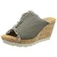 Minnetonka Damen York Peeptoe Sandalen, Grau (Grey)