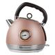 SQ Professional Epoque Pink Electric Kettle with Rose Gold Accents & Temperature Display - 2200W - 1.8L Stainless Steel