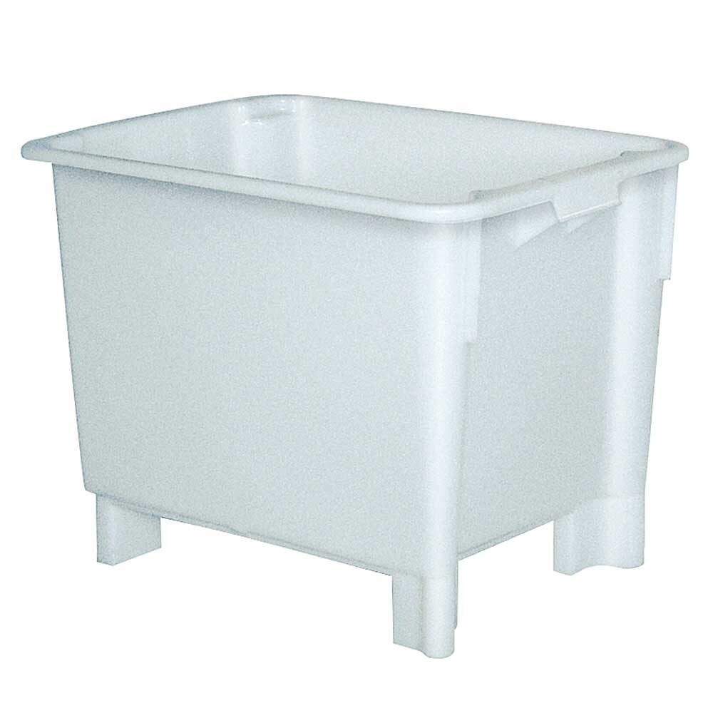 BRB Drehstapelbehälter, LxBxH 800 x 600 x 600 mm, 170 Liter, weiß, lebensmittelecht Image