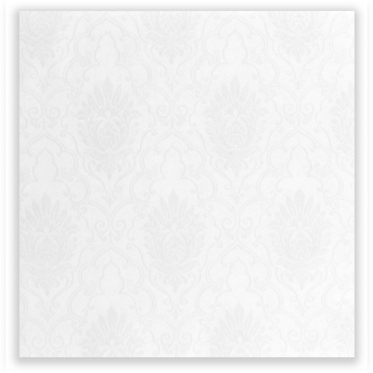 Bio Bamboo® - Luxus Einweg-Serviette, 40 x 40, Extrem weich, kompostierbar, Bambusviskose, Made in Italy, 600 Stück, weiß damast Image