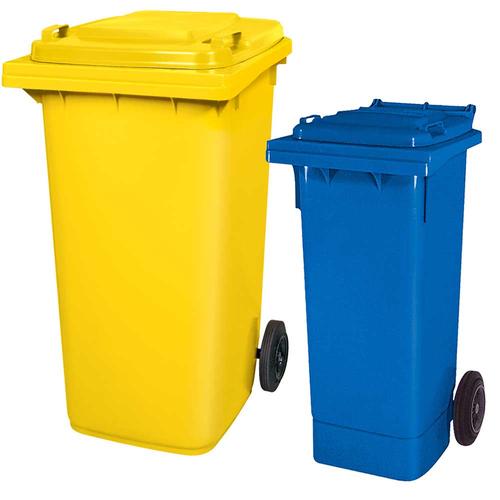BRB Set mit 1x DIN Mülltonne 80 Liter blau und 1x DIN Mülltonne 240 Liter gelb
