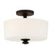 Crystorama Travis 12 Inch 2 Light Semi Flush Mount - TRA-A3302-BF