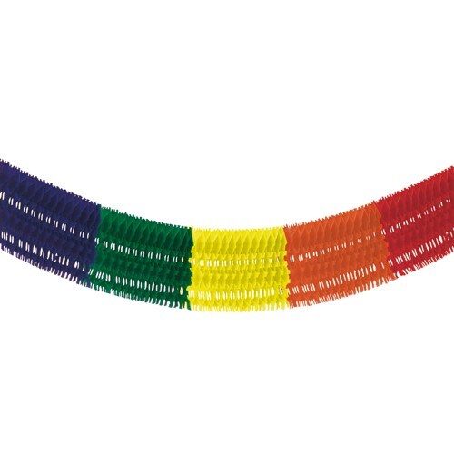 Papstar 5 X Großraumgirlande, Papier 10 m "Rainbow fringe" schwer entflammbar Image