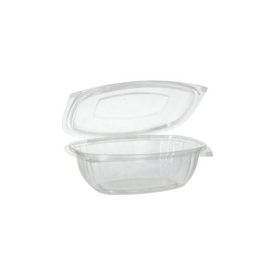 Papstar 4 X 50 Feinkost- und Salatschalen mit Klappdeckeln, PLA "pure" 1 l 7,6 cm x 20,5 cm x 16,8 cm glasklar