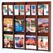 Rebrilliant Casas 12 Magazine/24 Brochure Wall Display Wood/Plastic in Black | 36.75 H x 40 W x 3 D in | Wayfair D1B37C321B11478499D69DC83F34B440