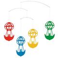 Flensted Mobiles 090b H.C.A. Balloons, Coloured Mobile, Mehrfarbig, 38x38 cm