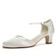 Rainbow Club Damen Brautschuhe Anika - Two Peace Pumps, Ivory/Creme, Gr.-38.5 (UK 5.5)