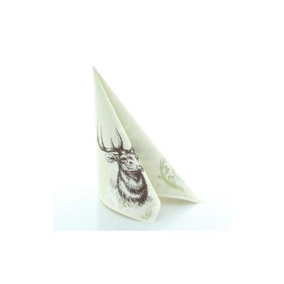 Sovie HORECA Serviette Wild in braun aus Linclass® Airlaid 40 x 40 cm, 5x50 Stück