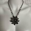 Jessica Simpson Jewelry | 2/$20 Jessica Simpson Flower Pendant Necklace | Color: Silver | Size: Os