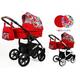 Stroller Pram Pushchair 3in1 2in1 Buggy Car seat Car seat Sports seat Optimum by ChillyKids Red Tulips 2in1 Without car seat