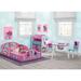 Delta Children Sleep & Play Toddler Sleigh Bed Plastic in Pink, Size 17.5 H x 29.5 W x 54.5 D in | Wayfair BB81511TR-1177