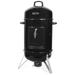 Barton 23.5" Portable Charcoal Grill w/ Smoker Stainless Steel/Cast Iron/Steel in Black/Gray | 42 H x 23.5 W x 21.75 D in | Wayfair 95545