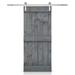 Barn Door - Calhome Paneled Wood Mid-Bar Series Diy Barn Door w/ Installation Hardware Kit Wood in White | 84 H x 36 W in | Wayfair