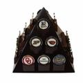 DECOMIL Pyramid Shaped Military Challenge Coin Jewelry Display Case Wood in Brown | 10 H x 10 W x 10 D in | Wayfair PyramidMilitaryCoin-1