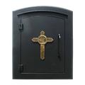 Qualarc Manchester Wall Mounted Mailbox Aluminum in Black | 12 H x 8.5 W x 16 D in | Wayfair MAN-1403-BL