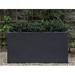 Campania International Sandal Fiberglass Planter Box Fiberglass in Black | 35.5 H x 17.75 W x 17.75 D in | Wayfair 94-807-3401