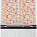 East Urban Home Scallop Continuous Vivid Shell Colorful Underwater Sea Life Kitchen Curtain Polyester | 39 H x 55 W x 2.5 D in | Wayfair