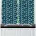 East Urban Home Gaming Video Games Consoles Repetitive Pattern Kitchen Curtain Polyester | 39 H x 55 W x 2.5 D in | Wayfair