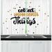 East Urban Home 2 Piece Saying Calligraphic Graphic Theme Kitchen Curtain Set Polyester | 39 H x 55 W x 2.5 D in | Wayfair