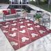 Red 63 x 0.25 in Area Rug - Licensed Disney Mickey Mouse Modern Argyle Indoor/Outdoor Flatweave Area Rug Polypropylene | 63 W x 0.25 D in | Wayfair