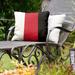 East Urban Home Washington Hockey Indoor/Outdoor Striped Throw Pillow Polyester/Polyfill blend in Red/Black | 18 H x 18 W x 9.5 D in | Wayfair