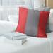 East Urban Home Carolina Hockey Linen Striped Pillow Polyester/Polyfill/Linen in Red/Gray | 14 H x 14 W x 3 D in | Wayfair