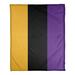 East Urban Home Los Angeles Basketball Fleece Blanket Microfiber/Fleece/Microfiber/Fleece in Black/Yellow/Indigo | 62.5 H x 82.5 W in | Wayfair