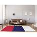 Blue/Navy 48 x 0.25 in Area Rug - East Urban Home St Louis Striped Red/Midnight Navy Blue/White Area Rug Chenille | 48 W x 0.25 D in | Wayfair