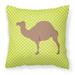 East Urban Home Hybrid Camel Check Indoor/Outdoor Throw Pillow Polyester/Polyfill blend in Green | 18 H x 18 W x 3 D in | Wayfair