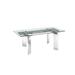 Casabianca Furniture Astor Motorized Extendable Dining Table Glass/Metal in Gray | 30 H in | Wayfair TC-MT05CLR